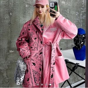 Tai Chi velvet cashew flower patchwork blazer